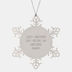 Christmas Gift Surprise Nanny Snowflake Ornament for Teens - Image 1
