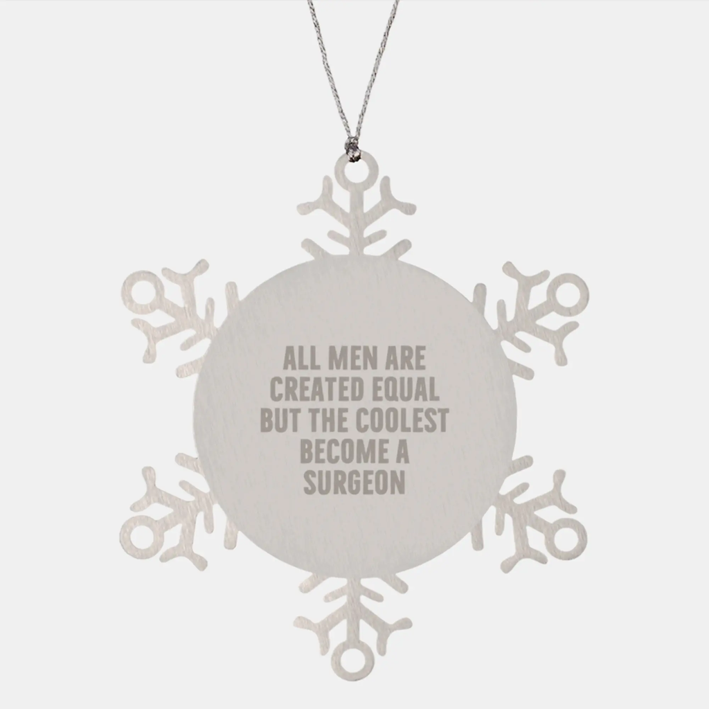 Funny Surgeon Gifts from Family to Men, Unique Snowflake Ornaments for Surgeons, Inspirational Christmas Unique Gifts - Image 1
