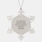 Funny Surgeon Gifts from Family to Men, Unique Snowflake Ornaments for Surgeons, Inspirational Christmas Unique Gifts - Image 1