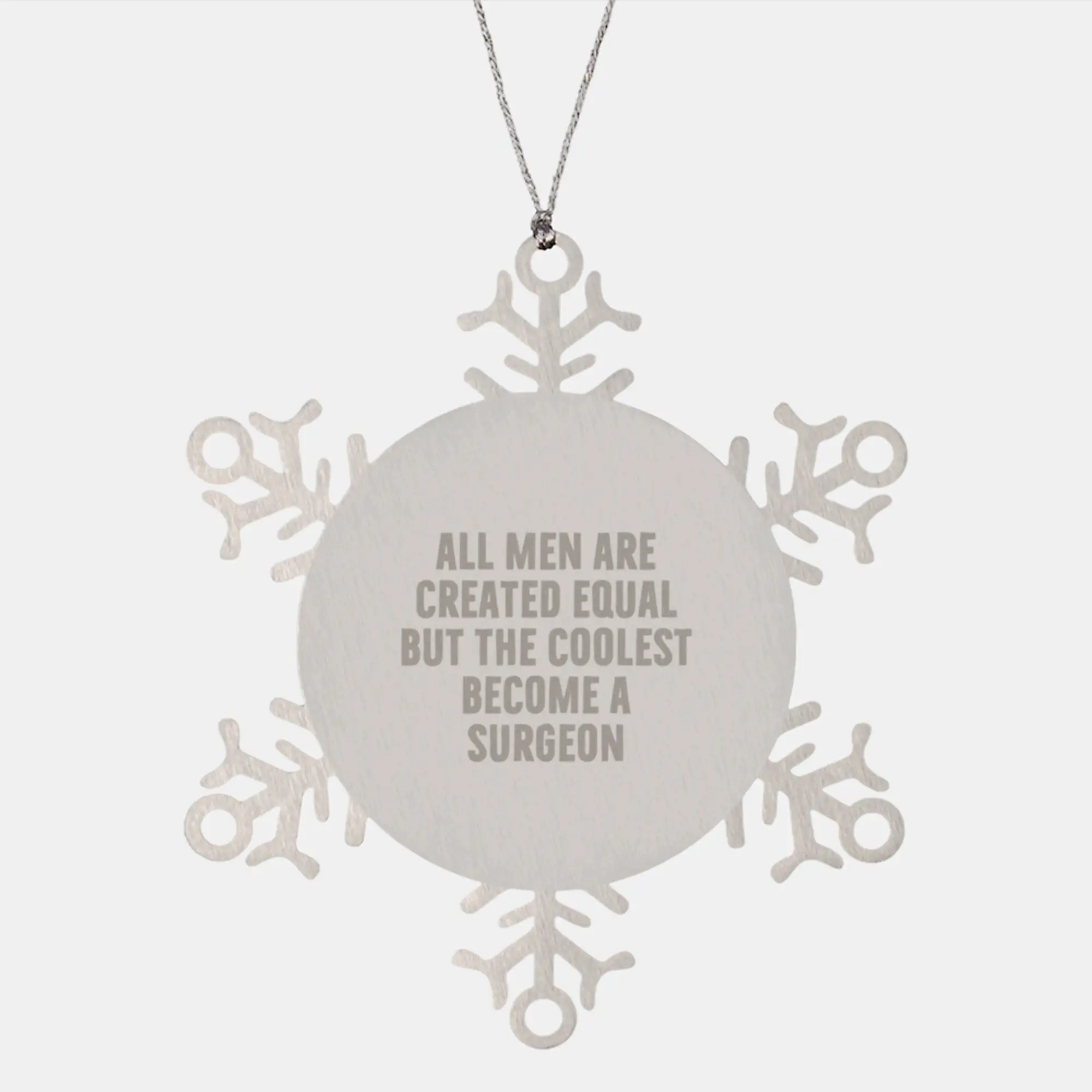 Funny Surgeon Gifts from Family to Men, Unique Snowflake Ornaments for Surgeons, Inspirational Christmas Unique Gifts - Image 1