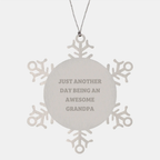 Grandpa Keepsake Snowflake Ornament Christmas Gift for Him - Image 1