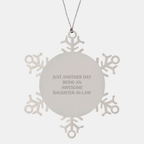 Daughter-in-law Steel Snowflake Ornament for Coworkers Christmas Gift - Image 1