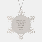 Witty Teller Snowflake Ornament for Friends Novelty Christmas Gift - Image 1