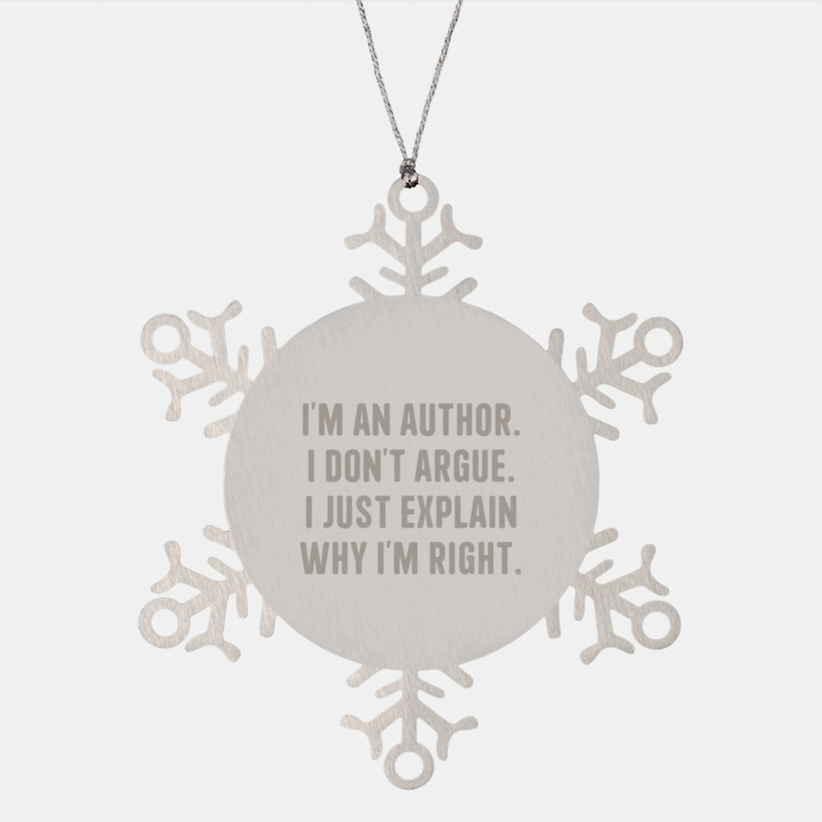 Sarcastic Author Christmas Ornament Gift for Roommates - Memento - Image 1