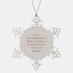 Supervisor Essential Snowflake Ornament for a Best Friend Christmas Gift - Image 1