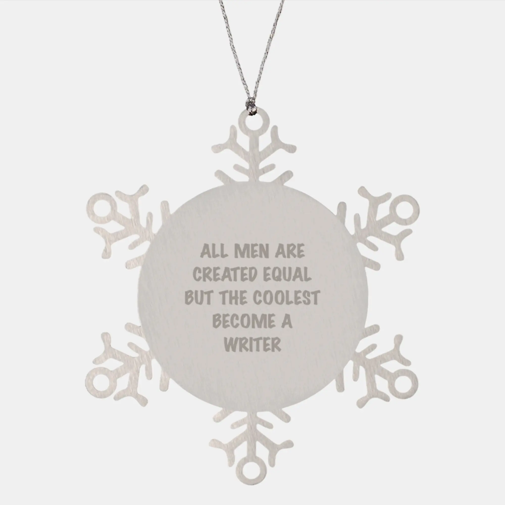 Collectible Stainless Steel Writer Christmas Ornament Gift for Neighbors - Image 1