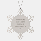 Pappy Keepsake Christmas Ornament for Him Gift – Durable Stainless Steel - Image 1