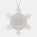 Christmas Gift for Her General Manager Keepsake Snowflake Ornament - Image 1