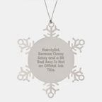 Funny Hairstylist Gifts from Men for Hairstylist - Christmas Unique Snowflake Ornament