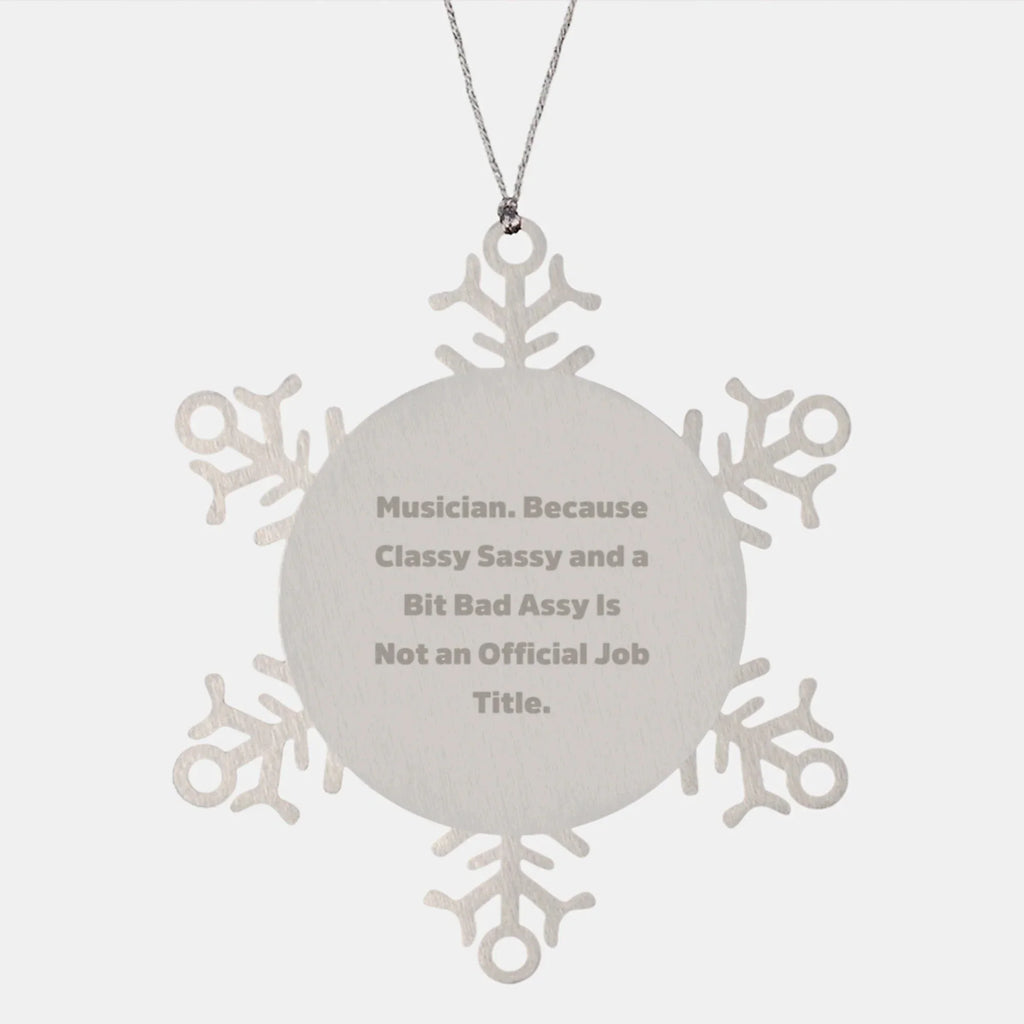 Funny Musician Snowflake Ornament Gifts from Friends for Christmas Unique Musician