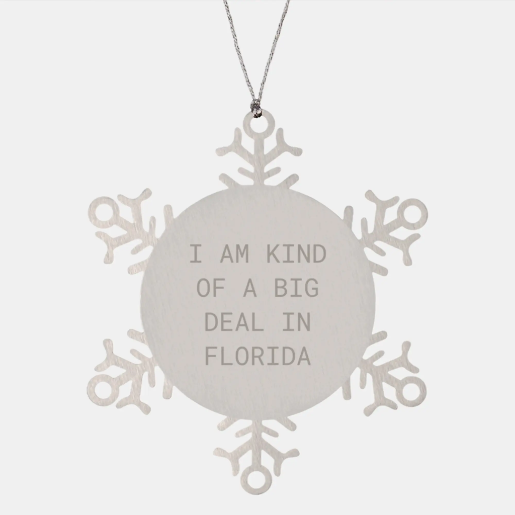Florida Snowflake Ornament Essential for a Best Friend Christmas Gift - Image 1