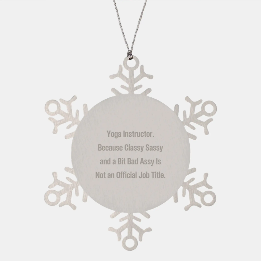 Yoga Instructor Snowflake Ornament Novelty for Friends Christmas Gift - Image 1