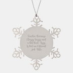 Trucker Christmas Snowflake Ornament, Funny Gifts from Men to Trucker Friends for Christmas Unique Gifts - Image 1
