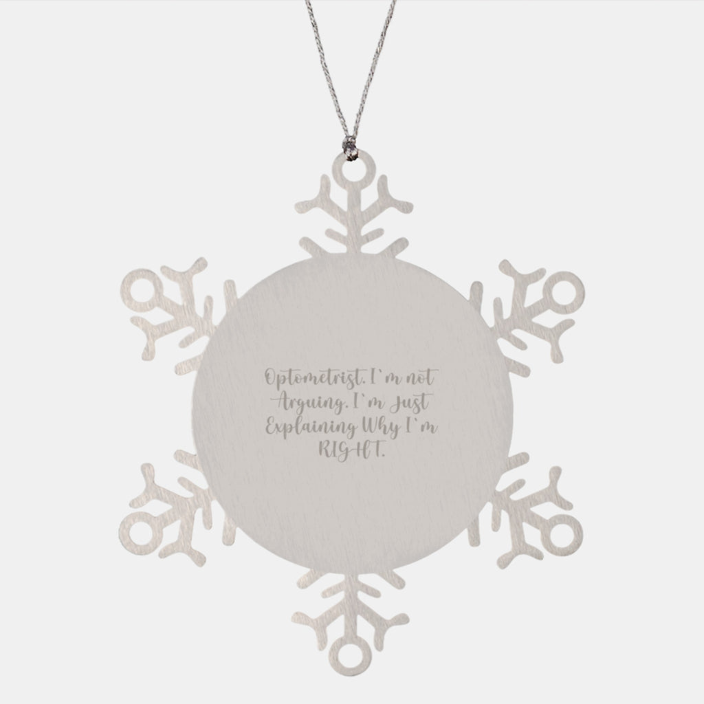 Christmas Gift Funny Optometrist Snowflake Ornament for Teens - Image 1