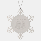 Funny Athletic Trainer Gifts from Friends - Snowflake Ornament with Inspirational Quote - Unique Christmas Unique Gifts for Athletic Trainers - Image 1