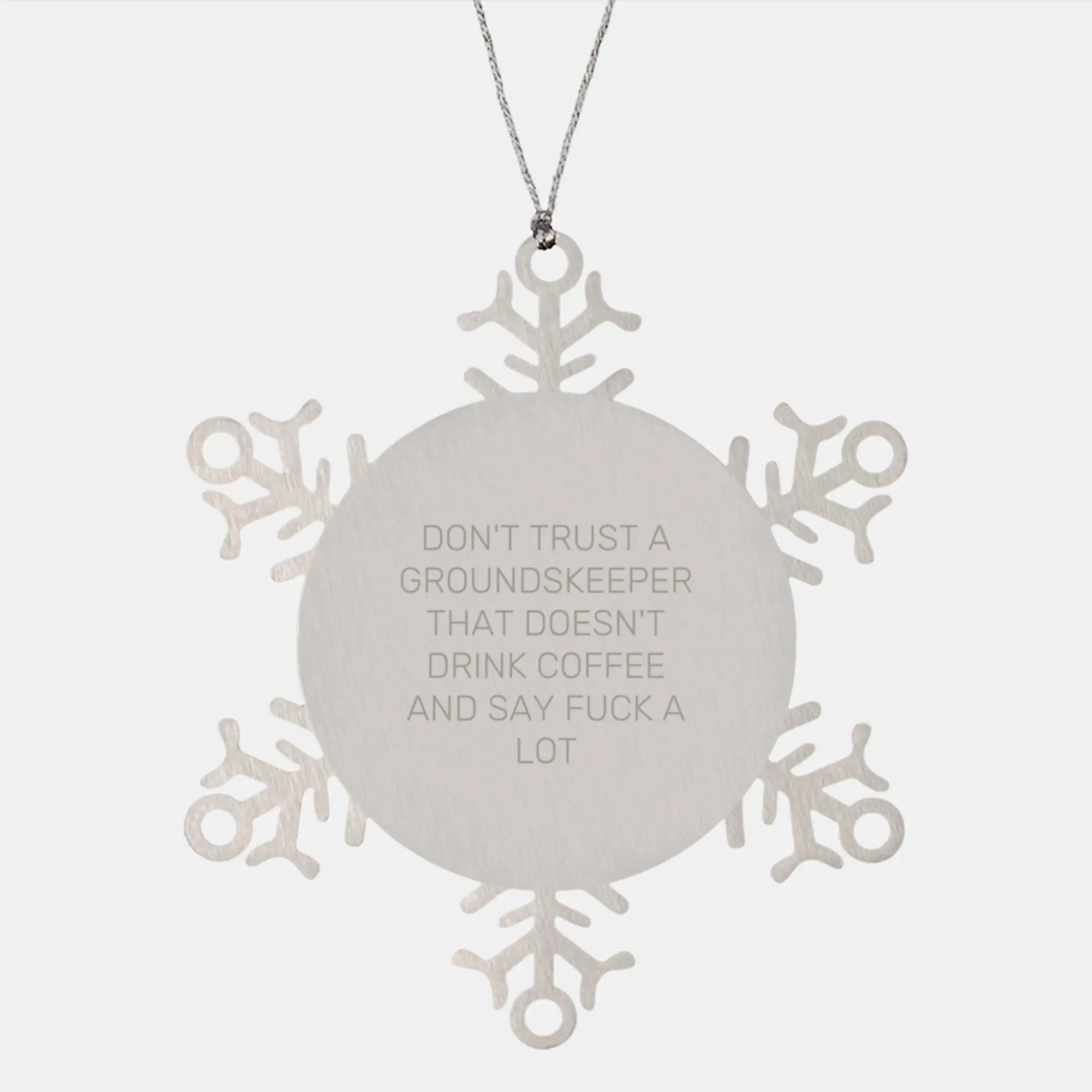 Christmas Gift for Teens Surprise Groundskeeper Snowflake Ornament - Image 1