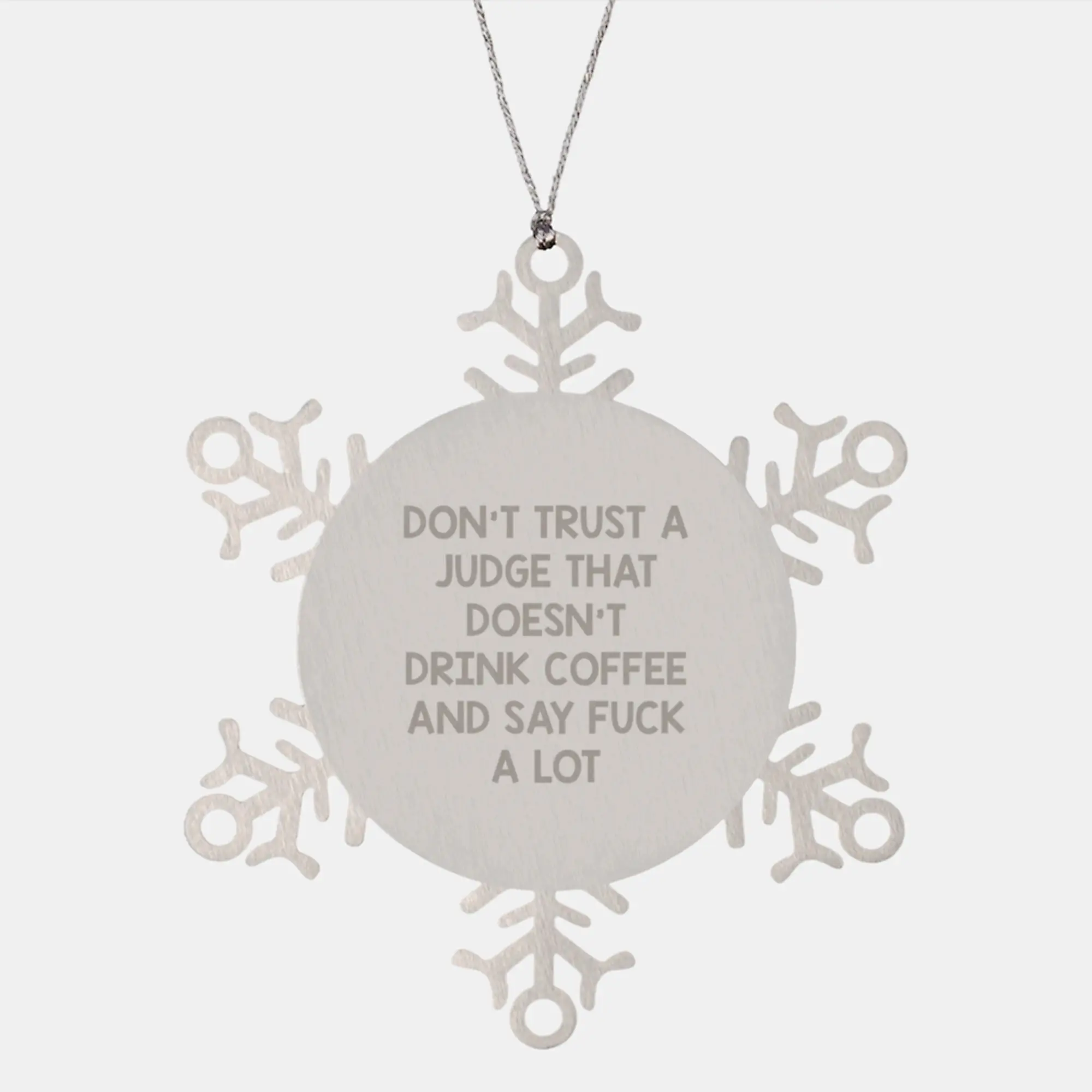 Judge Snowflake Ornament Keepsake Christmas Gift for Him - Image 1