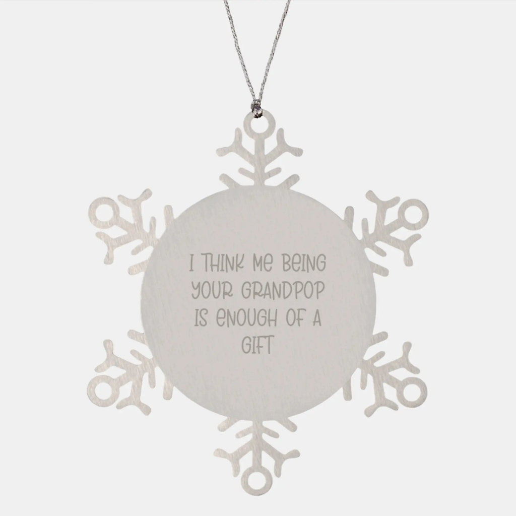 Christmas Gift Thoughtful Grandpop Snowflake Ornament for Teens - I - Image 1