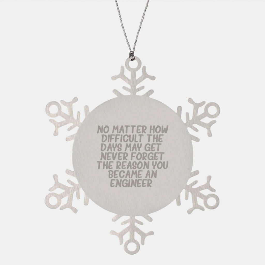 Funny Engineer Snowflake Ornament Gifts from Friends for Engineer Men Women Coworkers Family
