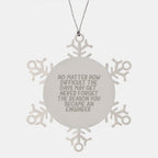 Funny Engineer Snowflake Ornament Gifts from Friends for Engineer Men Women Coworkers Family