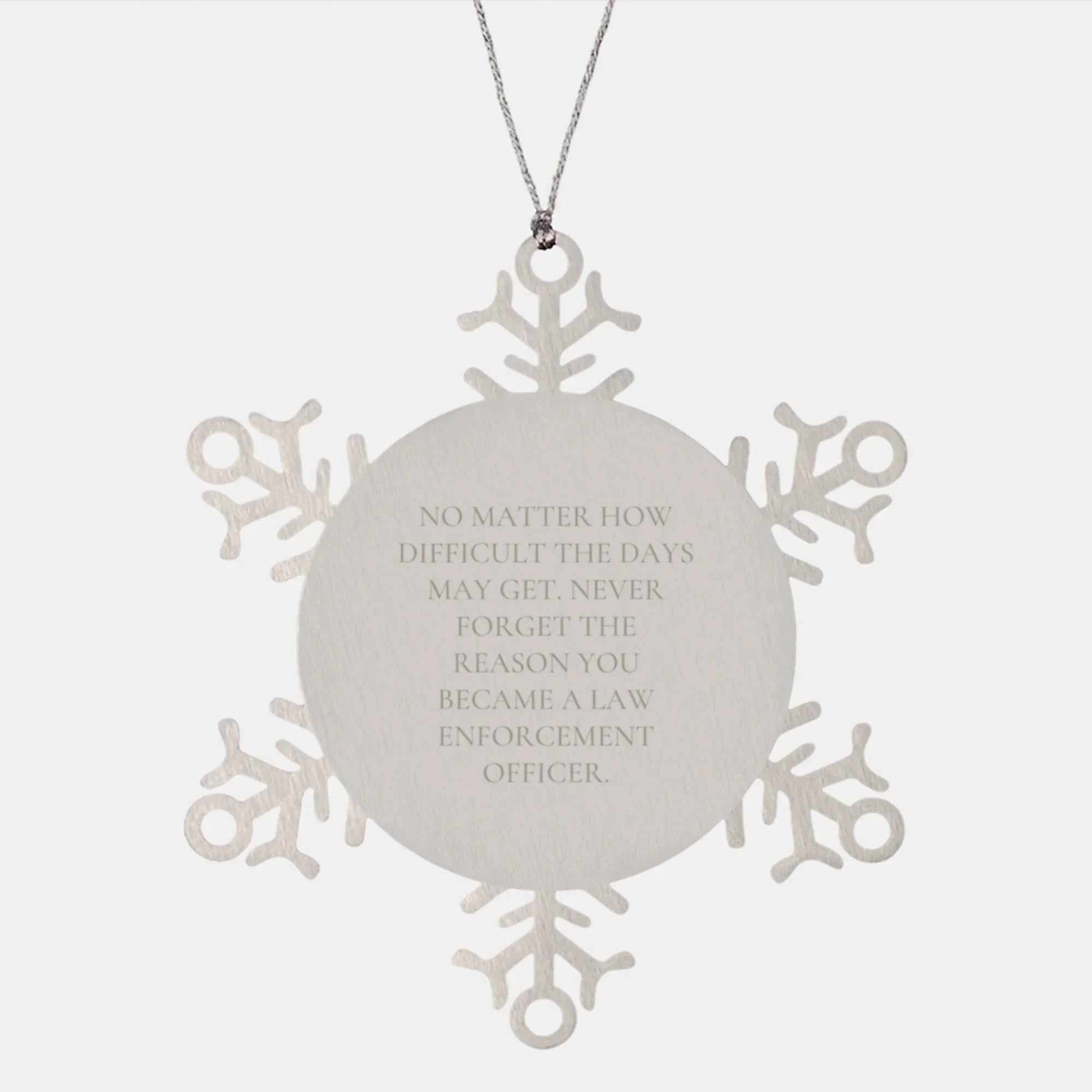 Funny Inspirational Law Enforcement Officer Gifts from Men to Women Friends for Christmas Unique Snowflake Ornament
