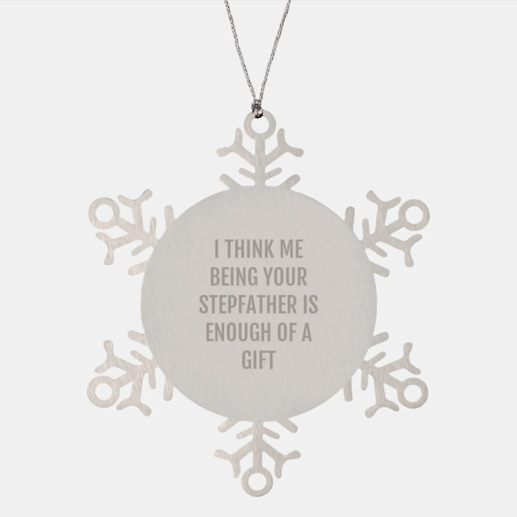 Stepfather Keepsake Christmas Ornament for Him Gift Heartwarming Quote - Image 1