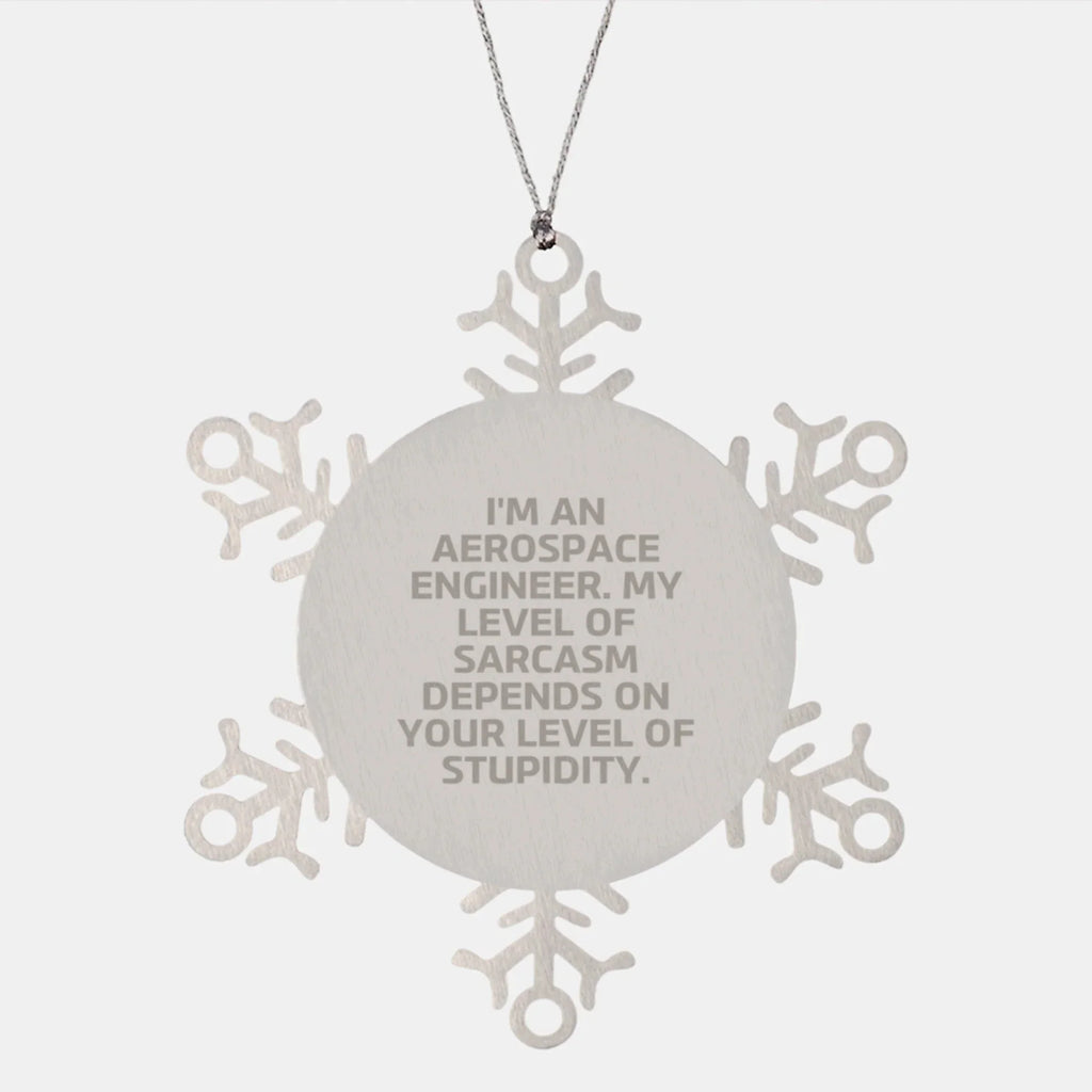 Gifts from Aerospace Engineers for Men, Funny Snowflake Ornament Christmas Unique Gifts, I'm an Aerospace Engineer Quote