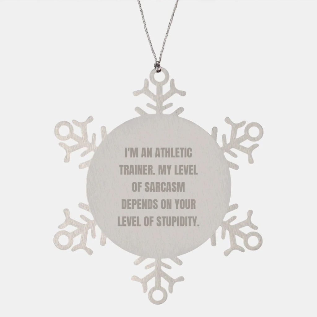 Unique Gifts from Friends for Athletic Trainers, Funny Snowflake Ornament, Christmas Ornaments for Men