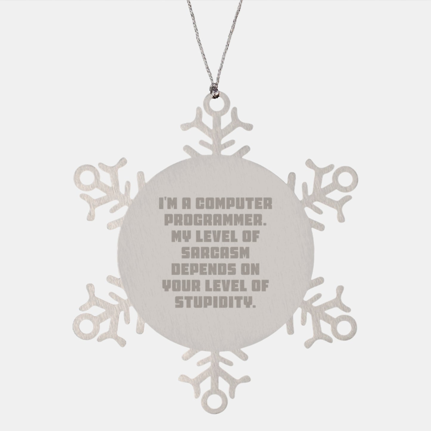 Funny Computer Programmer Gifts from Friends, Unique Snowflake Ornament for Men, Women, Coworkers, Family, Sarcasm Humor Quote Christmas Unique Gifts - Image 1