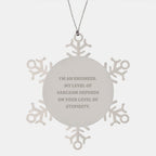 Funny Engineer Snowflake Ornament Gifts for Engineer Friends from Family Christmas Unique Presents