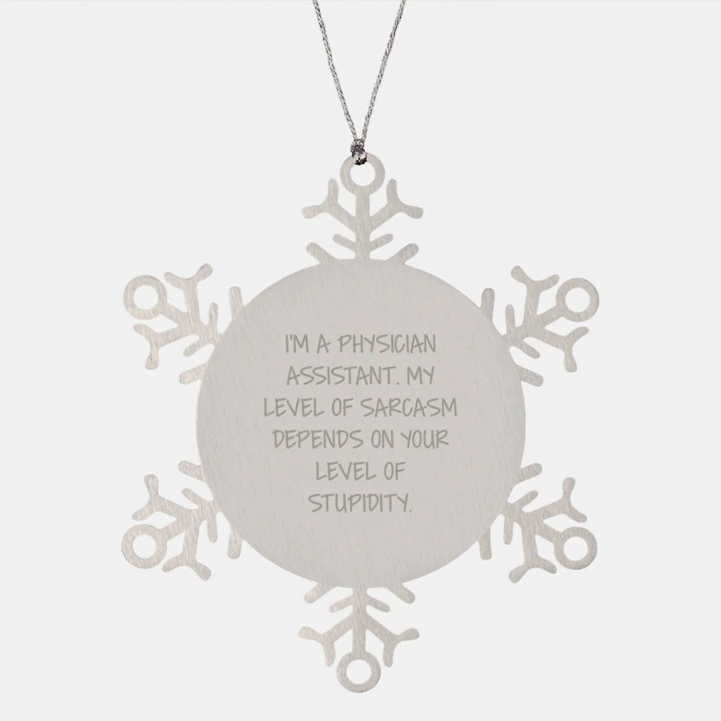 Funny Physician Assistant Gifts, Snowflake Ornament, Christmas Unique Gifts from Friends to Physician Assistants, I'm A Physician Assistant Gifts