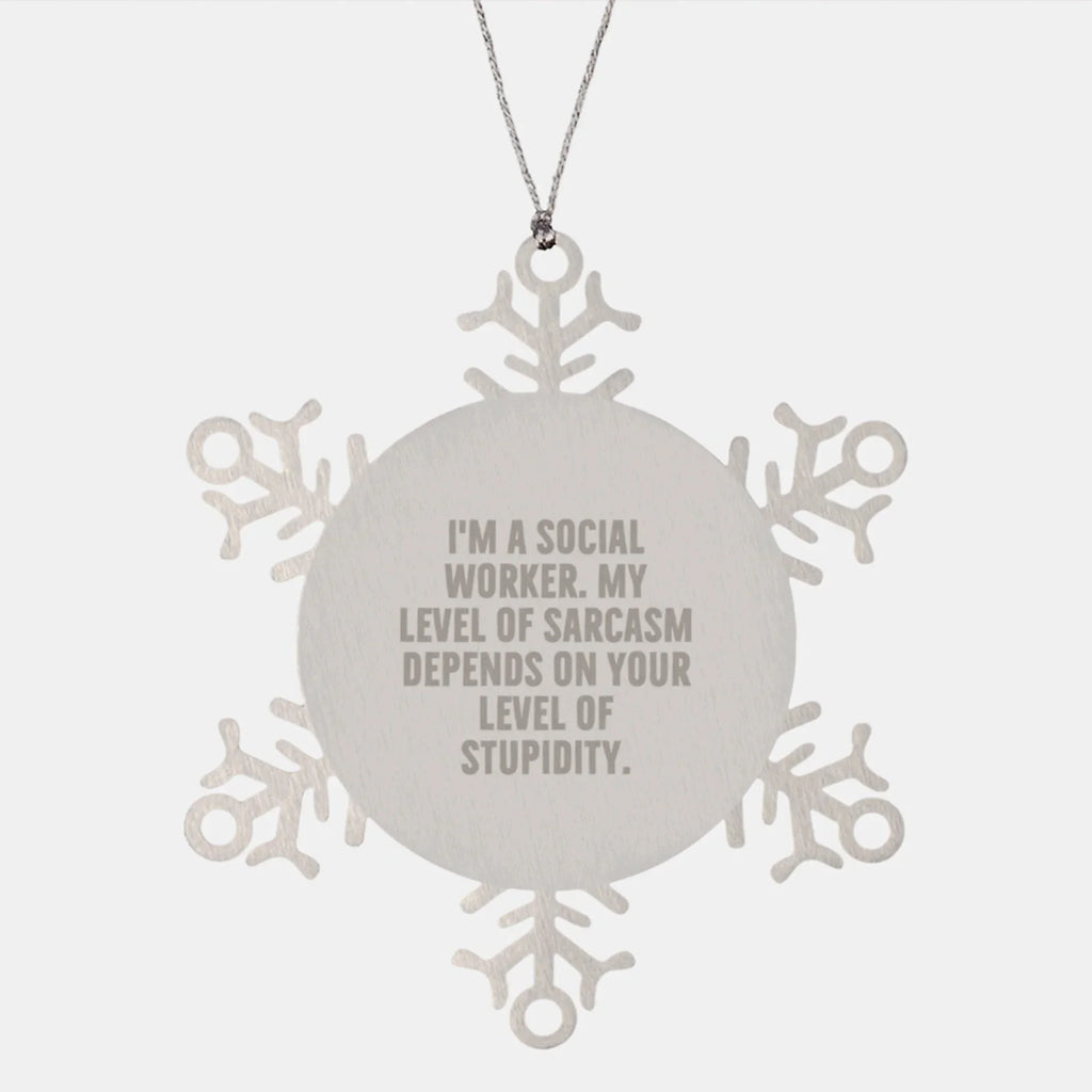 Social Worker Christmas Snowflake Ornament Gifts from Friends for Men Women Coworkers Family