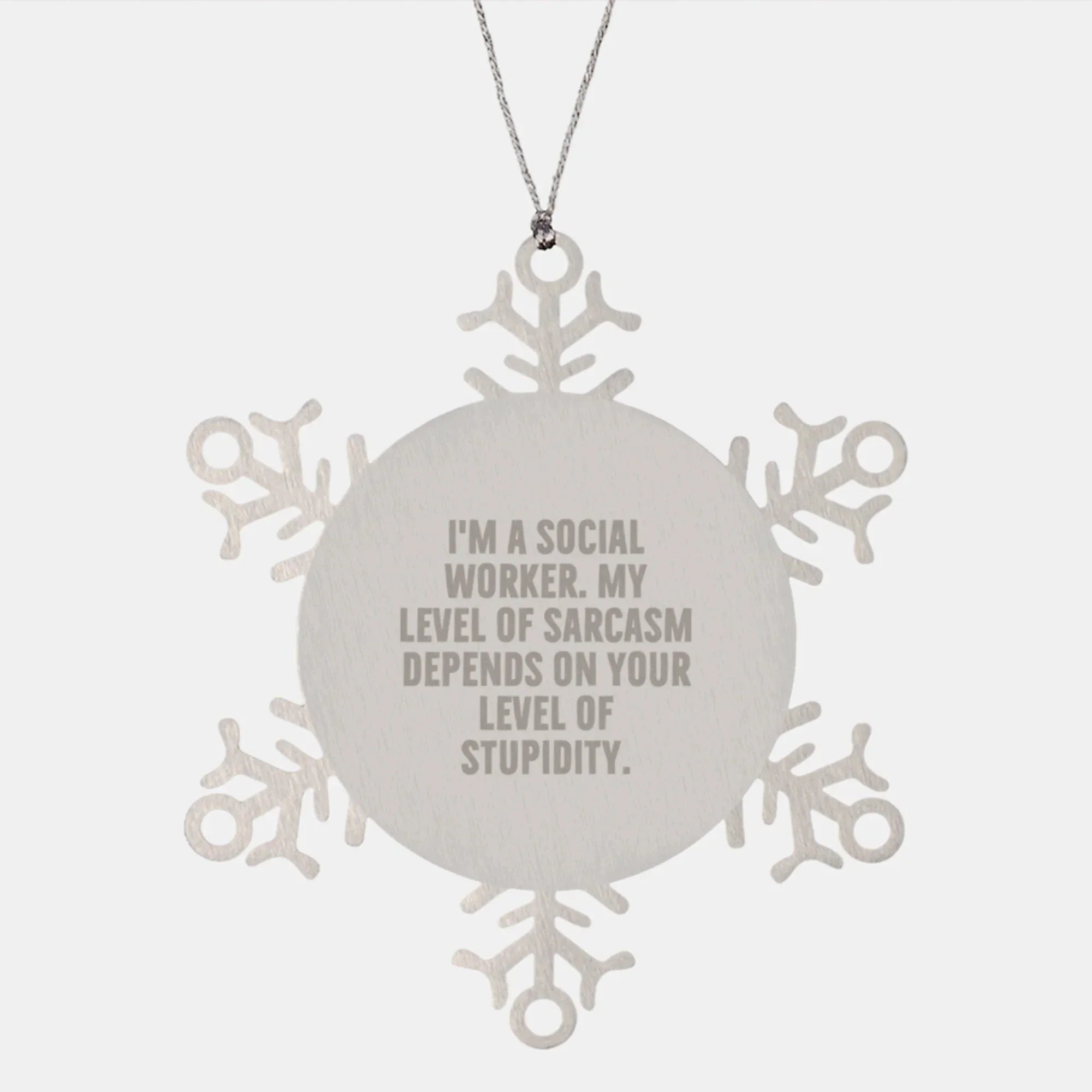 Social Worker Christmas Snowflake Ornament Gifts from Friends for Men Women Coworkers Family