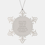 Funny Tool Maker Gifts, Snowflake Ornament for Tool Makers, Christmas Unique Gifts from Friends, Men, Women, Family - Image 1