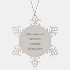 Funny Executive Snowflake Ornament, Unique Gifts from Friends, Office Decor for Executive, Christmas Unique Gifts, Gifts for Executive