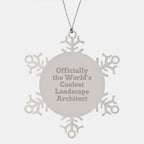 Funny Landscape Architect Snowflake Ornament Gifts from Friends for Men Unique Christmas Unique Gifts