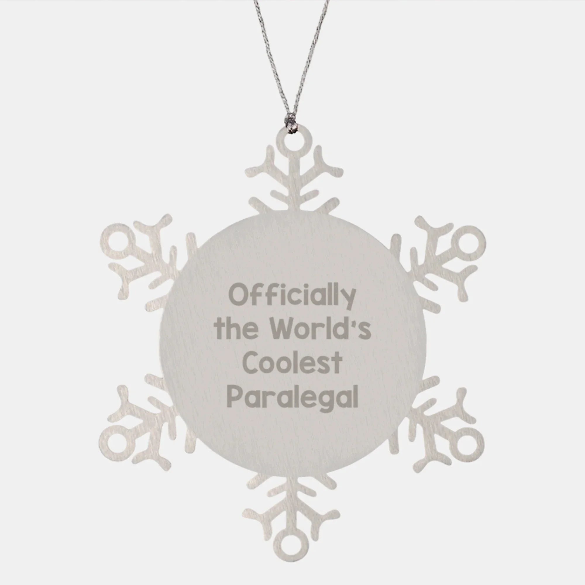 Paralegal Christmas Unique Gifts from Friends for Paralegal - Funny Snowflake Ornament