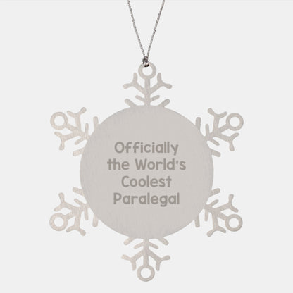 Paralegal Christmas Unique Gifts from Friends for Paralegal - Funny Snowflake Ornament - Image 1