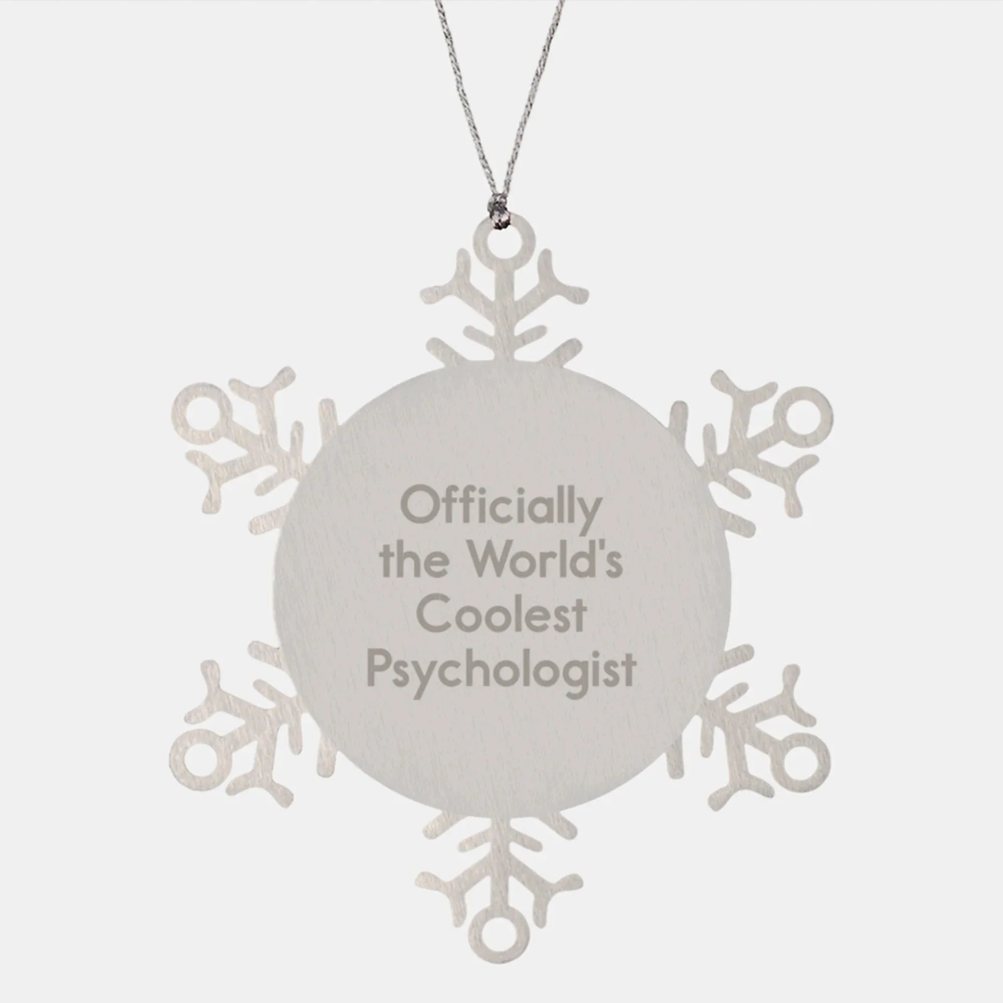 Funny Psychologist Gifts from Friends - Officially The World's Coolest Psychologist Snowflake Ornament, Christmas Unique Gifts for Psychologist