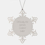 Sailor Snowflake Ornament Gifts from Friends to Men, Funny Quote Officially The Worlds Coolest Sailor, Unique Christmas Unique Gifts