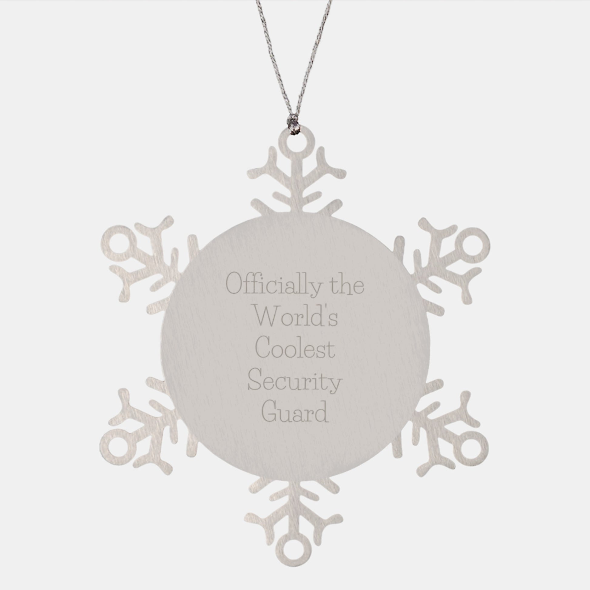 Funny Security Guard Snowflake Ornament Gifts from Friends for Security Guard Christmas Unique Gifts - Image 1