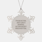 Actor Keepsake Snowflake Ornament for Him Christmas Gift - Image 1