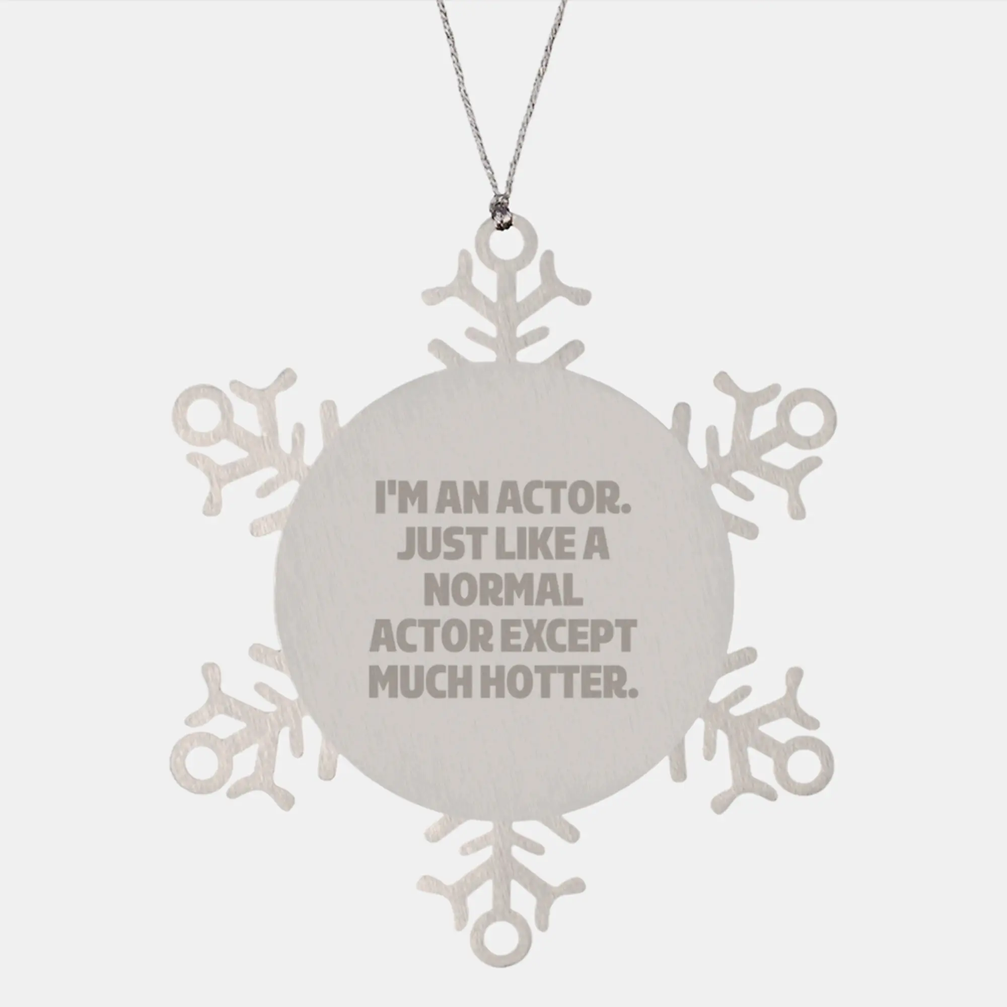 Actor Keepsake Snowflake Ornament for Him Christmas Gift - Image 1