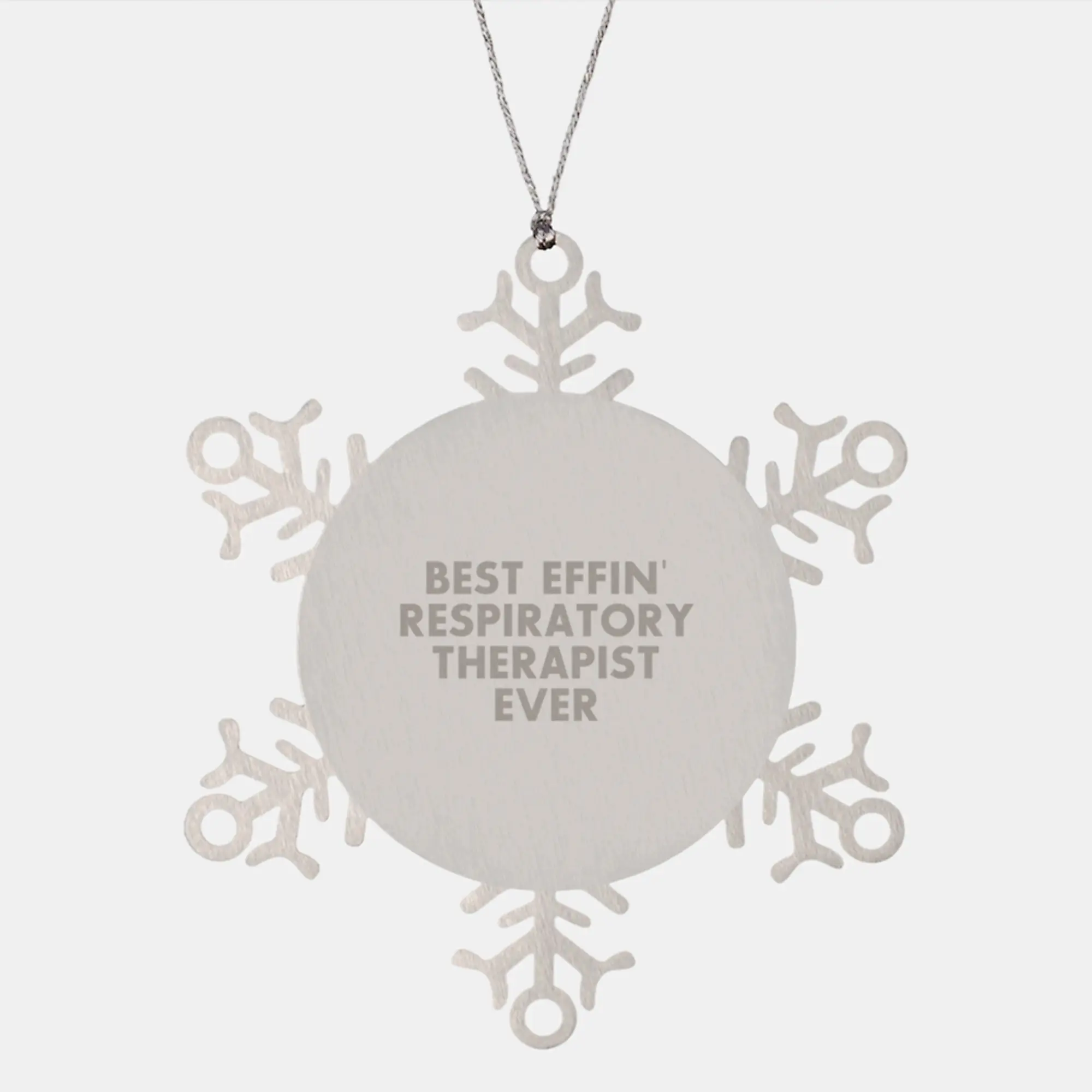 Funny Gifts for Respiratory Therapist Men Best Effin' Snowflake Ornament, Unique Christmas Unique Gifts from Family to Respiratory Therapist - Image 1