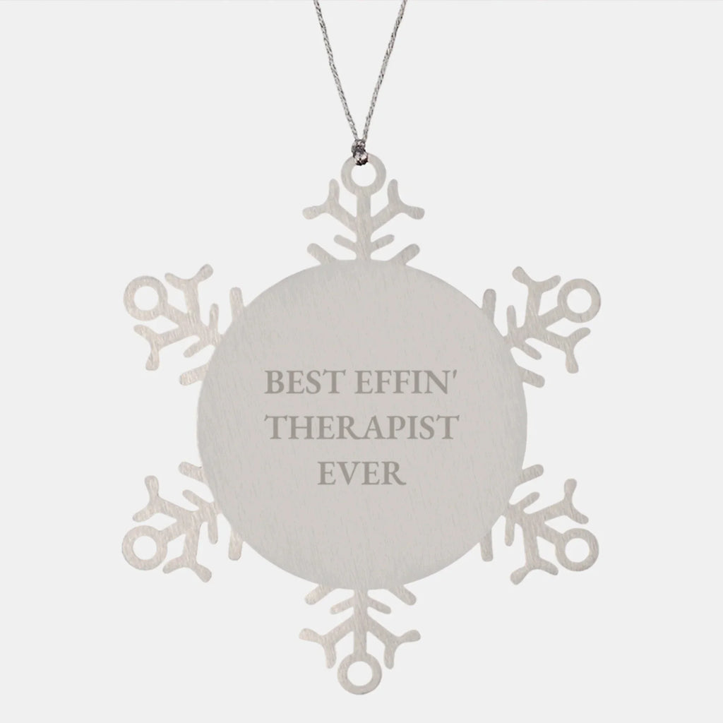 Funny Therapist Gifts from Men to Therapist Snowflake Ornaments for Christmas Unique Gifts