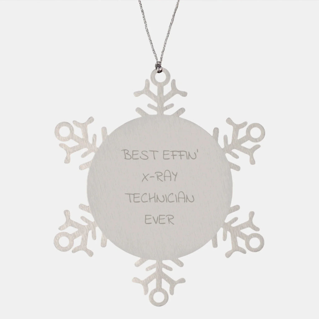 Funny X-Ray Technician Snowflake Ornaments for Men Gifts from Family for Christmas Unique Presents