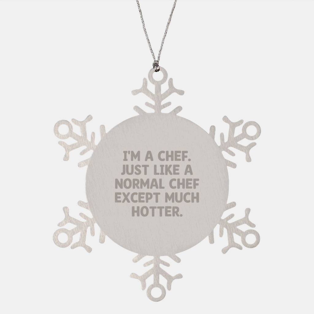 Christmas Gift Hilarious Chef Snowflake Ornament for Her Present - Image 1