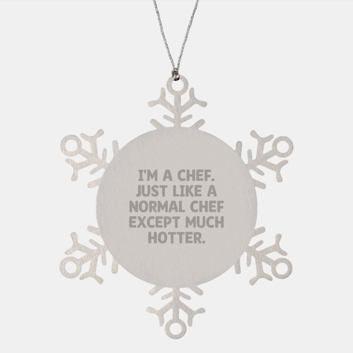 Christmas Gift Hilarious Chef Snowflake Ornament for Her Present - Image 1