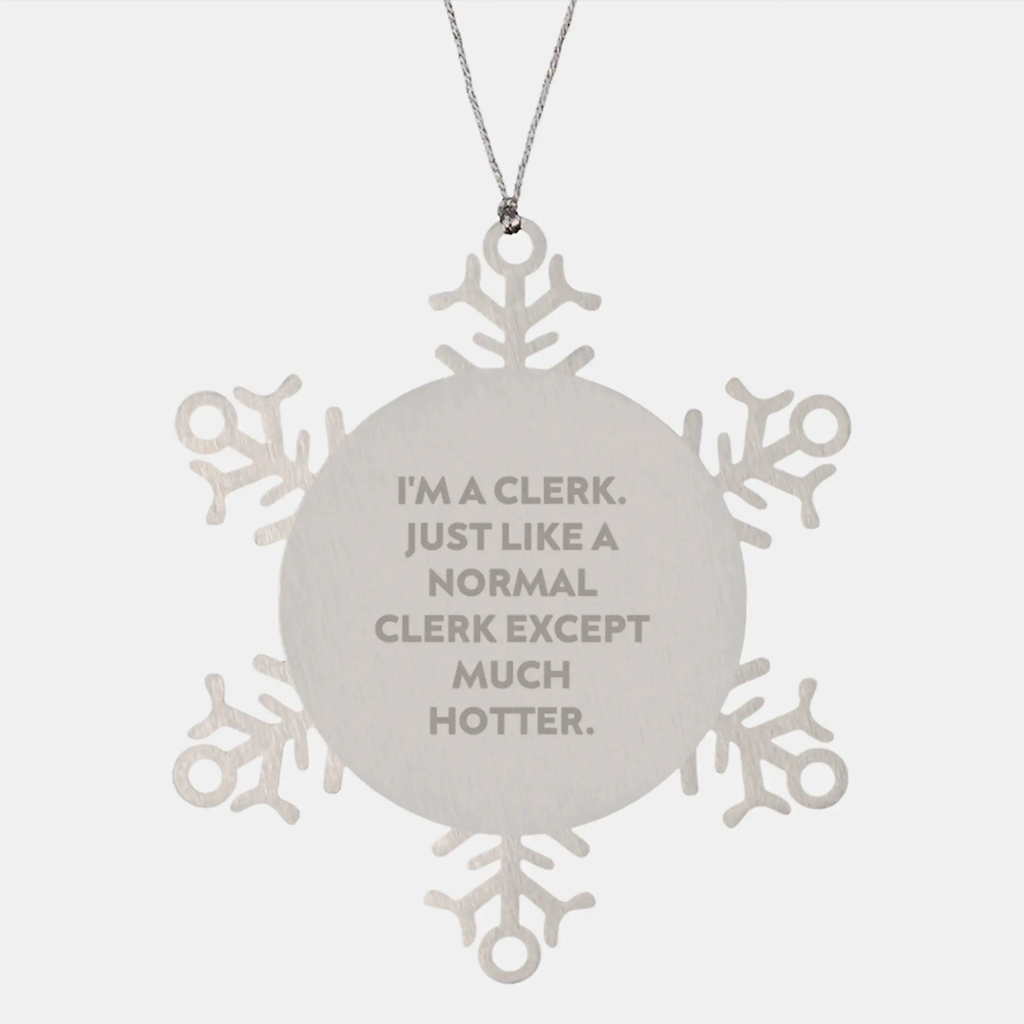 Clerk Snowflake Ornament Premium Keepsake for Him Christmas Gift - Image 1