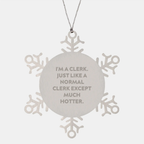 Clerk Snowflake Ornament Premium Keepsake for Him Christmas Gift - Image 1